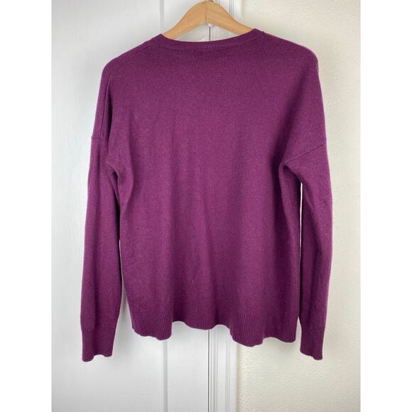 The Kooples Women's L Purple Wool Cashmere Blend Lace Up Neck Sweater - Picture 2 of 6